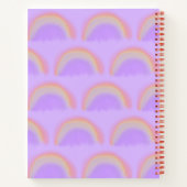 Carnet Nom plan motif arc-en-ciel personnalisé (Dos)