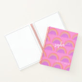 Carnet Nom plan motif arc-en-ciel personnalisé (Intérieur)