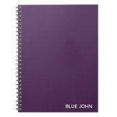 Carnet Nom pourpre bleu de couleur de John (Devant)