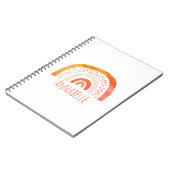 Carnet Nom prénom arc-en-ciel fille (Côté gauche)