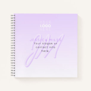 Carnet Nom professionnel et Modèle Slogan   Violet clair