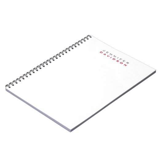 Carnet Nom professionnel moderne élégant (Côté gauche)