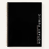 Carnet Nom public vertical rose et noir moderne (Devant)