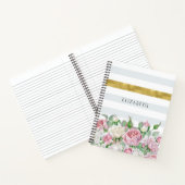 Carnet Nom Rayure Rose Gold Rosé (Intérieur)