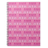 Carnet Nom rose Ava (Devant)