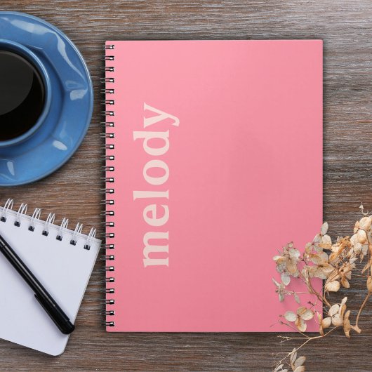 Carnet Nom rose de chambre de dortoir moderne