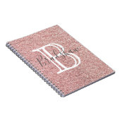 Carnet Nom Simple Pailleté (Côté Droit)