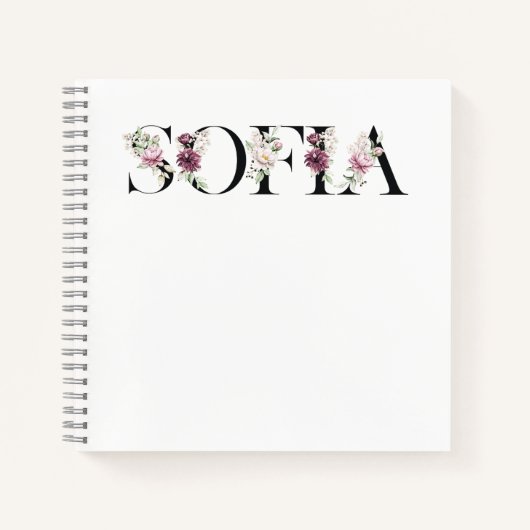 Carnet Nom Sofia.Mon nom est Sofia. (Devant)