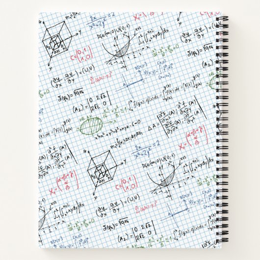 Carnet Nom Sujet Math Physique Ingénierie Équations (Dos)