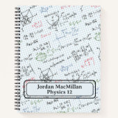 Carnet Nom Sujet Math Physique Ingénierie Équations (Devant)