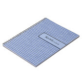 Carnet Nom sur Faux Tab Bleu Check En vichy 6,5x 8,75 (Côté gauche)