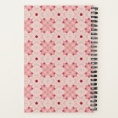 Carnet Nom Texte Rose Moderne Floral Chic Joli Fille (Verso)