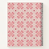 Carnet Nom Texte Rose Moderne Floral Chic Joli Fille (Dos)