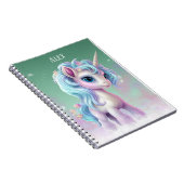 Carnet Nom Unicorne personnalisé (Côté Droit)