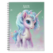 Carnet Nom Unicorne personnalisé (Devant)