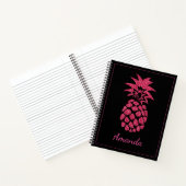 Carnet Nom unique forme rose Parties scintillant noir ana (Intérieur)