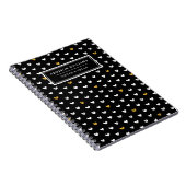 Carnet Nom unique Valentine's Day Gold Heart Motif (Côté Droit)