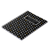 Carnet Nom unique Valentine's Day Gold Heart Motif (Côté gauche)