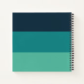Carnet Nom vert à trois bandes moderne (Dos)