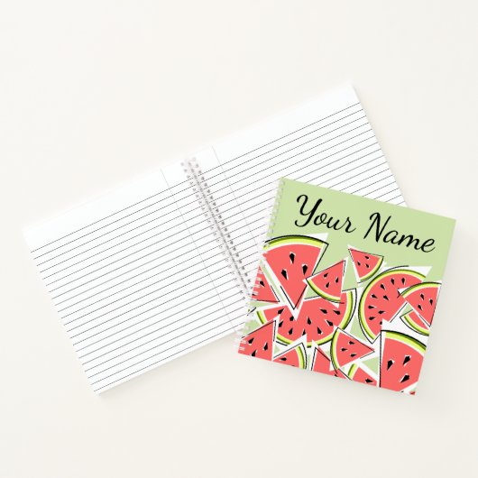 Carnet Nom vert pastèque (Intérieur)