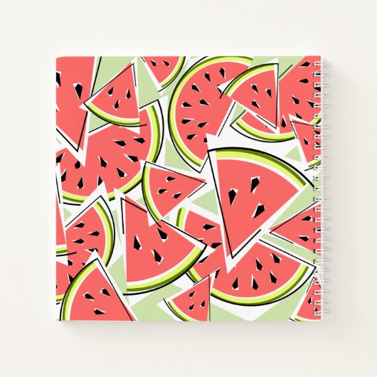 Carnet Nom vert pastèque (Dos)