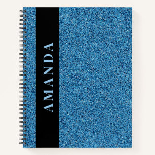 Carnet Nom vertical de la Parties scintillant Turquoise m