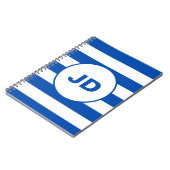 Carnet Nom Vintage Classic Bleu & Blancs (Côté gauche)