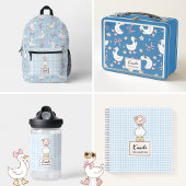 Carnet Nommé Canard Rose Coquette Script Personnalisé