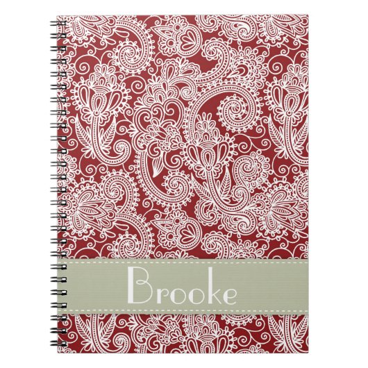 Carnet nommé fait sur commande de Paisley de (Devant)