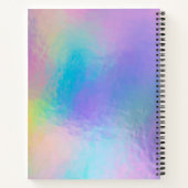 Carnet Nomogramme Initial Nom Or Holographique Arc-en-cie (Dos)