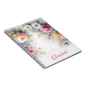 Carnet Noms d'art floral aquarelle à l'eau stylés et mign (Côté Droit)