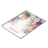 Carnet Noms d'art floral aquarelle à l'eau stylés et mign (Côté gauche)