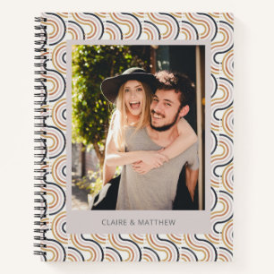 Carnet Noms de couple personnalisés Photo Arc-en-ciel Gro
