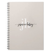 Carnet Noms et Initiales de Tendances Simples (Devant)