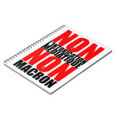 Carnet Non à l'INTOXICATION MEDIATIQUE NON À MACRON Noteb (Côté gauche)
