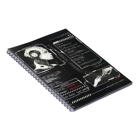 Carnet Non reconnu - Techno-Brutalist Streetwear Design (Côté Droit)