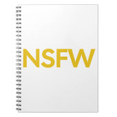 Carnet Non sécuritaire pour le travail (NSFW) (Devant)