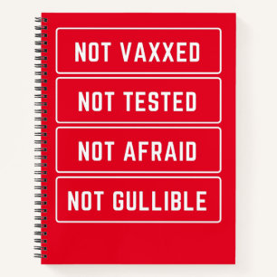 Carnet Non Vaxxxe Non Testé Non Peur Non Goullible