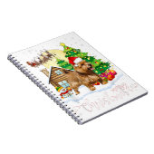 Carnet Norfolk Terrier joyeux Noël amoureux des chiens ca (Côté Droit)