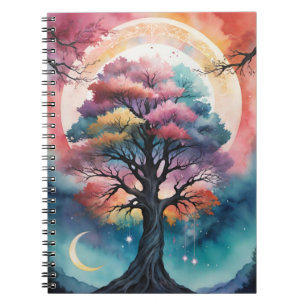 Carnet Norse Pagan Arc-en-ciel Yggdrasil Arbre de vie vib