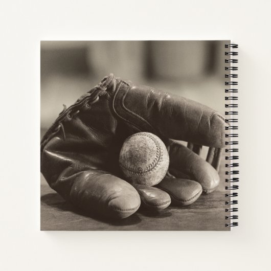 Carnet Nostalgie du baseball - Mitt et Baseball (Dos)