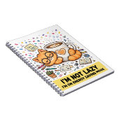 Carnet Not Lazy - Energy Saving Cat Notebook (Côté Droit)
