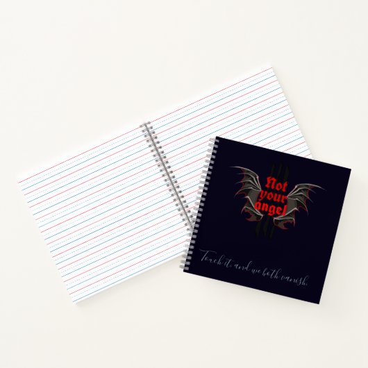 Carnet Not Your Angel Notebook – Touch It and Vanish Art (Intérieur)