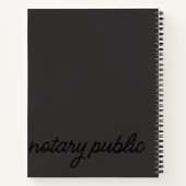 Carnet Notaire Noir Gris Or Simple (Dos)