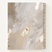 Carnet Notaire Public Nom Aquarelle Beige Doré Élégant (Dos)