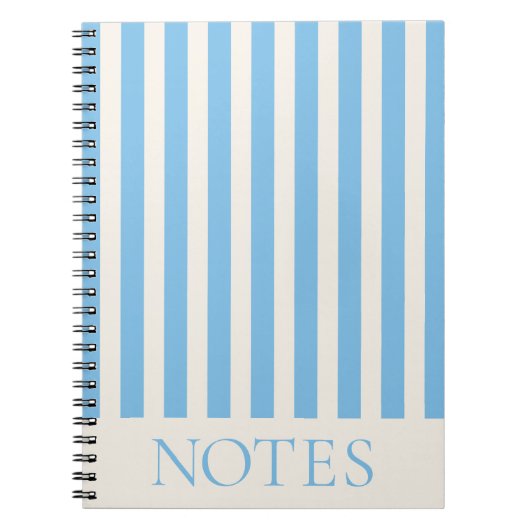 Carnet Note Bandes Bleues (Devant)