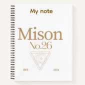 Carnet Note book (Devant)