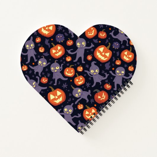 Carnet Note cardiaque Motif d'Halloween (Dos)