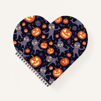 Carnet Note cardiaque Motif d'Halloween