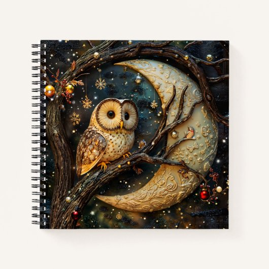 Carnet Note/carnet de croquis de hibou 3D (Devant)